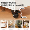 SoBuy FKW126-WN Carro Multiusos de Servicio con 3 puertas y 1 Toallero Blanco 105 x 46 x 92 cm