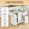 SoBuy FKW128-ST Isla de Cocina con Ruedas Carro de Cocina Auxiliar con Superficie de Trabajo Extensible