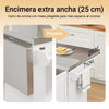SoBuy FKW128-ST Isla de Cocina con Ruedas Carro de Cocina Auxiliar con Superficie de Trabajo Extensible