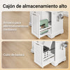 SoBuy FKW128-ST Isla de Cocina con Ruedas Carro de Cocina Auxiliar con Superficie de Trabajo Extensible