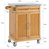 SoBuy FKW13-N Carrito de Servir con 2 Puertas y 1 cajón color madera natural