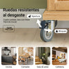 SoBuy FKW13-N Carrito de Servir con 2 Puertas y 1 cajón color madera natural