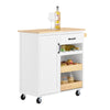 SoBuy FKW131-WN Carrito de Cocina Armario auxiliar con Rueda 92x42x87 cm Blanco