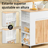 SoBuy FKW132-WN Carrito de Cocina Armario auxiliar con Rueda 70 x 40 x 90 cm Blanco