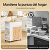 SoBuy FKW132-WN Carrito de Cocina Armario auxiliar con Rueda 70 x 40 x 90 cm Blanco