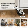 SoBuy FKW133-WN Carrito de Cocina Mueble Auxiliar con Ruedas y Encimera Blanco 99x40x85 cm