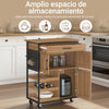 SoBuy FKW134-N Carrito Auxiliar de Cocina con 3 Puertas y 1 Cajón Vintage Marrón 67x88x37cm
