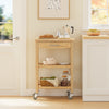 SoBuy FKW135-N Carro de Cocina de Bambú con Cajón y 2 Estantes 58×86×40 cm