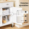 SoBuy FKW62-II-WN Carrito de Servicio con Ruedas 2 Estantes y 2 Cajones,