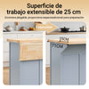 SoBuy FKW71-II-HG Carro de Cocina con Ruedas con 2 cajones y 4 Puertas Gris