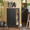 SoBuy FKW75-SCH Carrito Auxiliar de Cocina con 3 Estantes 1 Puerta Negro