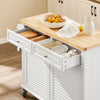 SoBuy FKW84-II-WN Carrito de Cocina Multiusos con Tablero Extensible