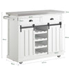 SoBuy FKW94-W Carrito de Cocina con 2 cajones y 2 Puertas