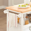 SoBuy FKW97-WN Carrito de Cocina con 3 Estantes Blanco Natural