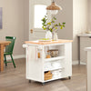 SoBuy FKW97-WN Carrito de Cocina con 3 Estantes Blanco Natural