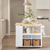 SoBuy FKW97-WN Carrito de Cocina con 3 Estantes Blanco Natural