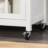 SoBuy FKW98-WN Carrito Auxiliar de Cocina con 1 Puerta de Vidrio Blanco