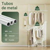 SoBuy FRG109-II-W Perchero Extensible con 2 Niveles Blanco