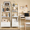 SoBuy FRG116-K-W Estanterías Librerías con 4 Estantes y 1 Cajón Blanco L44cm