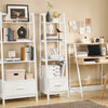 SoBuy FRG116-K-W Estanterías Librerías con 4 Estantes y 1 Cajón Blanco L44cm