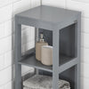 SoBuy FRG126-SG Armario alto de Baño con 3 Estantes y 2 cajones Gris