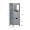 SoBuy FRG127-SG Mueble Columna de Baño con 1 Estante y 2 cajónes Gris