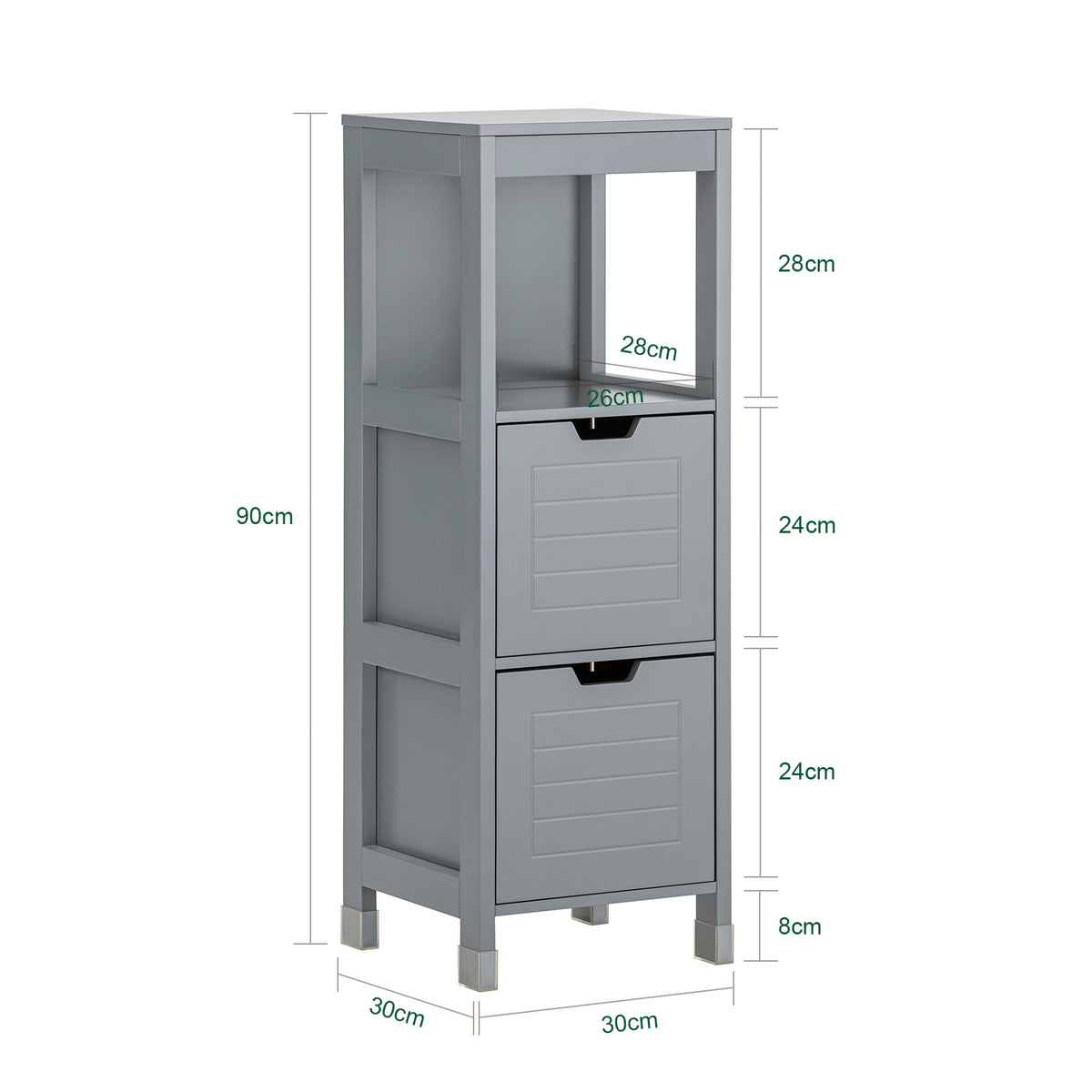 Mueble Columna de baño Armario para baño SoBuy FRG126-SG 3