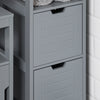 SoBuy FRG127-SG Mueble Columna de Baño con 1 Estante y 2 cajónes Gris