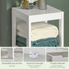 SoBuy FRG127-W Mueble Columna de Baño con 1 Estante y 2 cajones Blanco
