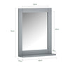 SoBuy FRG129-SG Mueble de Pared con Espejo con 1 Estante Gris