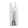 SoBuy FRG135-W Portarrollo para Papel con 1 Puerta y 2 Estantes Blanco