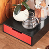 SoBuy FRG179-R Soporte para Cápsulas de Café o bolsas de té Con 1 cajón Rojo y Negro