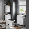 SoBuy FRG203-W Armario suspendido de Baño para la pared con puerta blanco