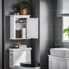 SoBuy FRG203-W Armario suspendido de Baño para la pared con puerta blanco