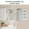 SoBuy FRG231-W Armario Auxiliar Multiusos de Pared con 2 Puertas Blanco