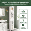 SoBuy FRG236-W Armario alto de Baño 2 puertas y 1 cajón Blanco
