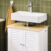 SoBuy FRG237-WN Mueble para Debajo del Lavabo con 2 Puertas 60 x 35 x 59 cm