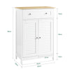 SoBuy FRG238-WN Armario para Baño con 2 Cajones y 2 Puertas 60 x 35 x 88cm