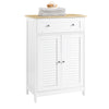 SoBuy FRG238-WN Armario para Baño con 2 Cajones y 2 Puertas 60 x 35 x 88cm