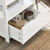 SoBuy FRG258-II-W Mesa Auxiliar con 2 Cajones Blanco L45cm x H56cm x P38cm