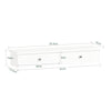 Preventa-SoBuy FRG43-W Estantes de Pared Perchero de pared con 2 cajones MDF Blanco
