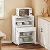 SoBuy FSB09-E-W Aparador de Cocina para microondas con Enchufes 4 en 1