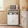SoBuy FSB09-E-W Aparador de Cocina para microondas con Enchufes 4 en 1