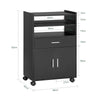 SoBuy FSB09-SCH Aparador Auxiliar de Cocina con ruedas Negro