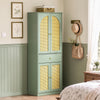 SoBuy FSB107-GR Mueble Zapatero Recibidor Compacto Vertical Verde 70x34x180 cm