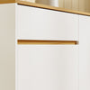 SoBuy FSB111-WN Mueble Auxiliar de Cocina Blanco y Madera Roble 80x38x90 cm
