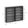 SoBuy FSB113-DG Vitrina de Pared Gris con Puertas de Cristal 80x12.2x60 cm