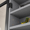 SoBuy FSB113-DG Vitrina de Pared Gris con Puertas de Cristal 80x12.2x60 cm