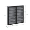SoBuy FSB113-H-DG Armario de Pared Colgante Estrecho con Puertas de Cristal Gris 80x12.2x80 cm