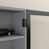 SoBuy FSB113-H-DG Armario de Pared Colgante Estrecho con Puertas de Cristal Gris 80x12.2x80 cm